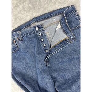Levis 501 Jeans 44x30 Button Fly Red Tab Medium Wash
